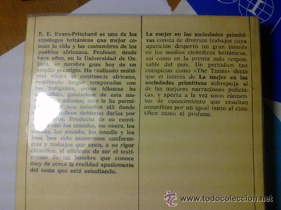 Libros de segunda mano: La mujer en las sociedades primitivas - E.E. Evans-Pritchard - Foto 3