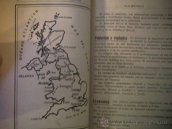 Libros de segunda mano: libro escolar Geograf&iacute;a Descriptiva 1952 - Foto 4