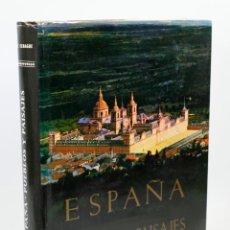 Libros de segunda mano: ESPAÑA PUEBLOS Y PAISAJES, ORTIZ ECHAGÜE. NOVENA EDICIÓN, 1966. 27X32 CM.