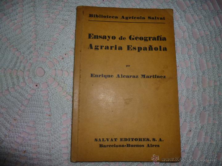 Gebrauchte B&uuml;cher: Ensayo de Geografia Agraria Espa&ntilde;ola. porlEnrique Alcaraz Martinez salvat 1937