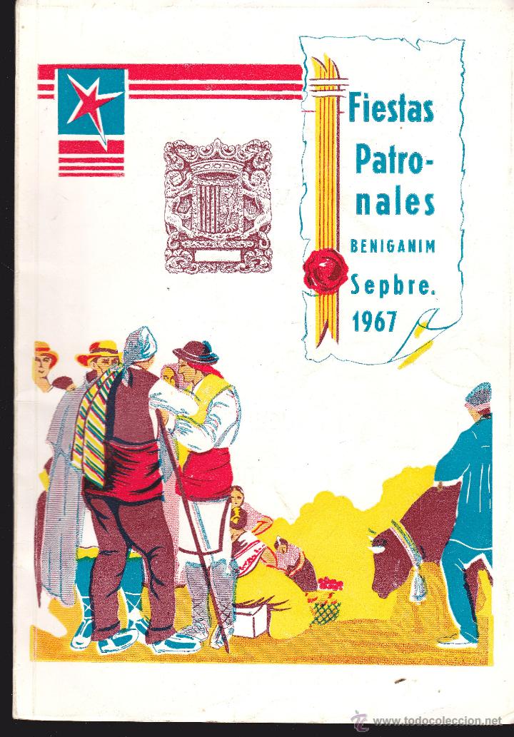 Libros de segunda mano: FIESTAS PATRONALES BENIGANIM SEPTIEMBRE 1967.