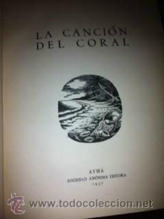 Libri di seconda mano: LA CANCION DEL CORAL. Holmsen. Islas del Pac&iacute;fico.
