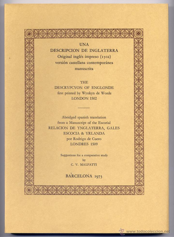 Libros de segunda mano: The Descripcyon of Englonde. An addition to St.Albans Chronicle, first printed by Wynkyn de Worde...