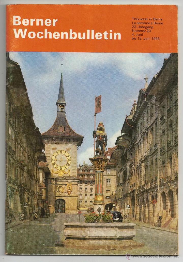 Libros de segunda mano: GUIA DE BERNA (SUIZA)* - 48 PAGINAS CON PLANO - A&Ntilde;O 1966