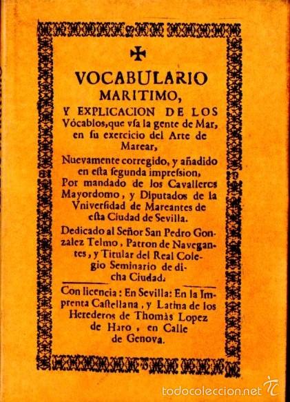 Libros de segunda mano: VOCABULARIO MAR&Iacute;TIMO - FACS&Iacute;MIL (1992) - Foto 1