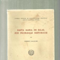 Libros de segunda mano: 978.-HUESCA-SANTA MARIA DE SALAS-SUS PROBLEMAS HISTORICOS-FEDERICO BALAGUER