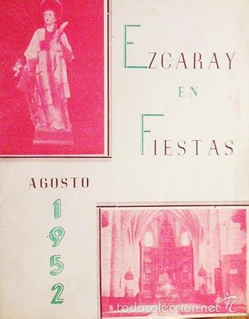 Libros de segunda mano: Fiestas de San Lorenzo. Ezcaray. 1952. Art&iacute;culos y publicidad local (Tema Local. Rioja)