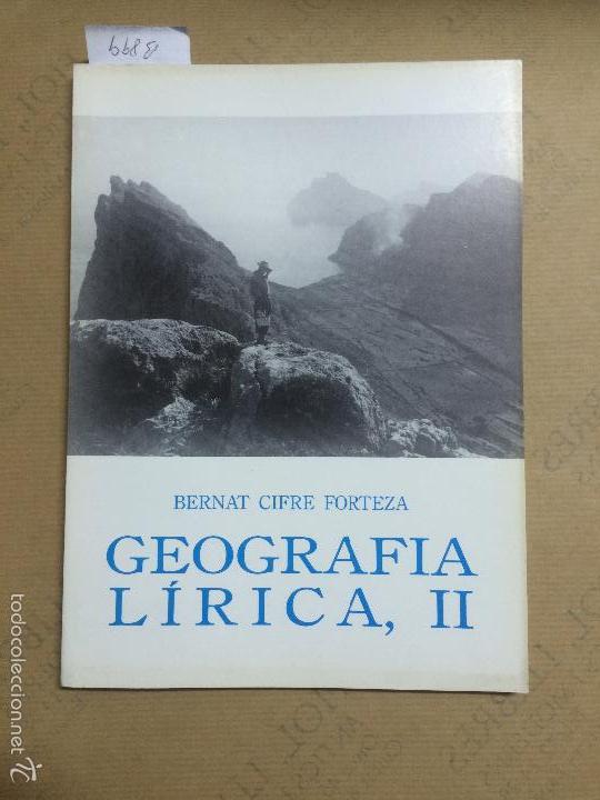 Libros de segunda mano: GEOGRAFIA LIRICA, II, CIFRE FORTEZA, BERNAT, 1987