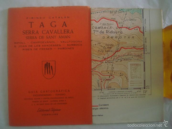 Libros de segunda mano: TAGA SERRA CAVALLERA. EDITORIAL ALPINA.1984. MAPA DESPLEGABLE.