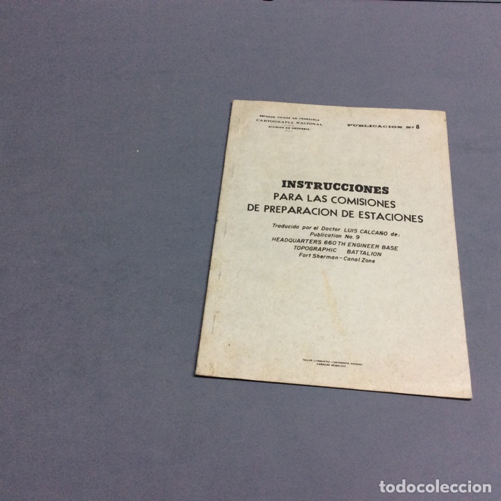 Libri di seconda mano: INSTRUCCIONES PARA LAS COMISIONES DE PREPARACION DE ESTACIONES - CARTOGRAFIA NACIONAL