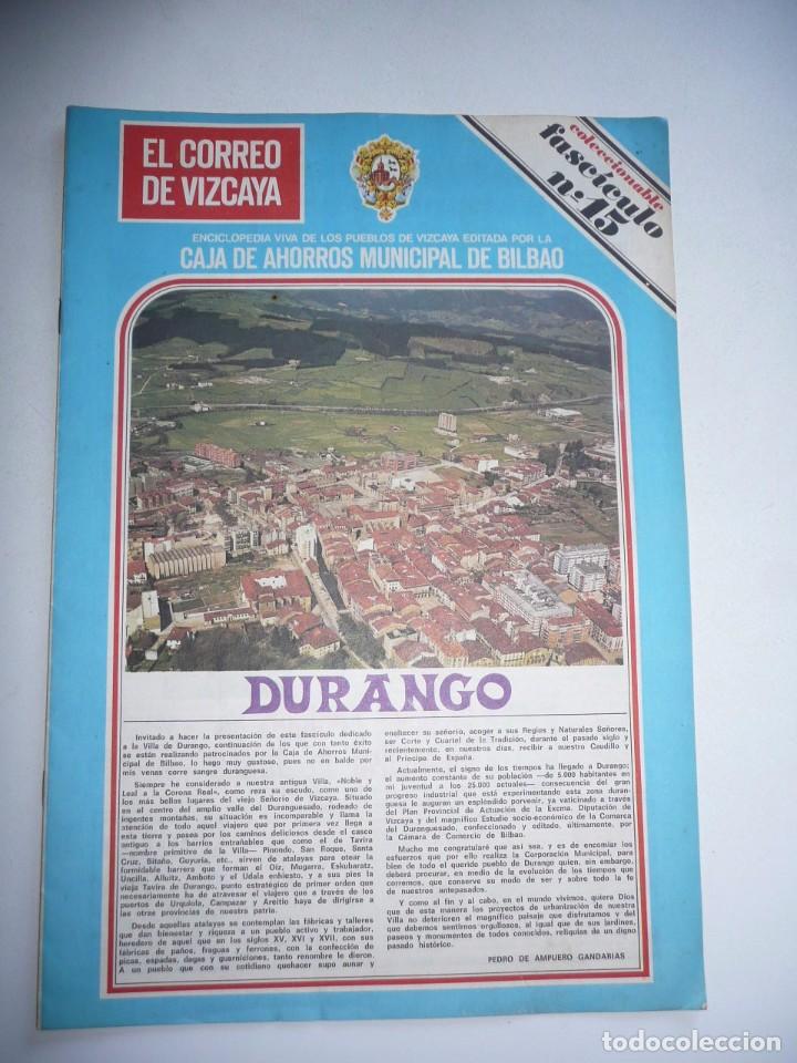 Gebrauchte B&uuml;cher: Enciclopedia viva de los Pueblos de Vizcaya N&ordm; 15 Durango - El Correo de Vizcaya