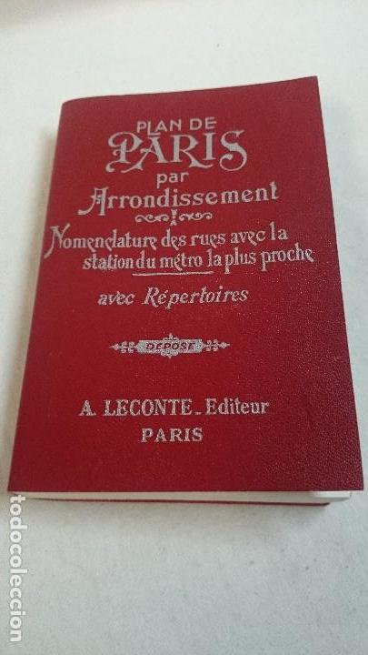 Libros de segunda mano: PLAN DE PAR&Iacute;S,PLANO, A.LECONTE, 1984 - Foto 1