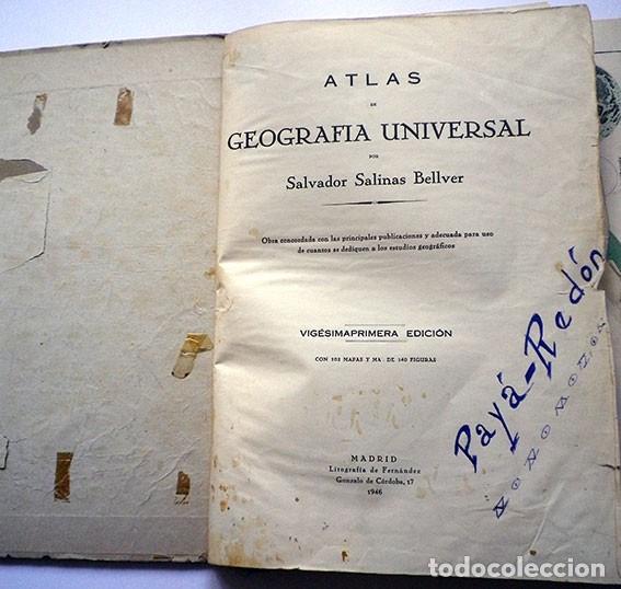 Atlas Geografico Universal Salvador Salinas Sold Through Direct Sale