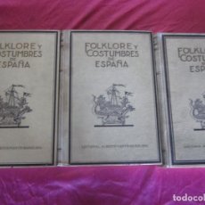 Libros de segunda mano: FOLKLORE Y COSTUMBRES DE ESPAÑA. 3 TOMOS COMPLETA L111. Lote 117696803