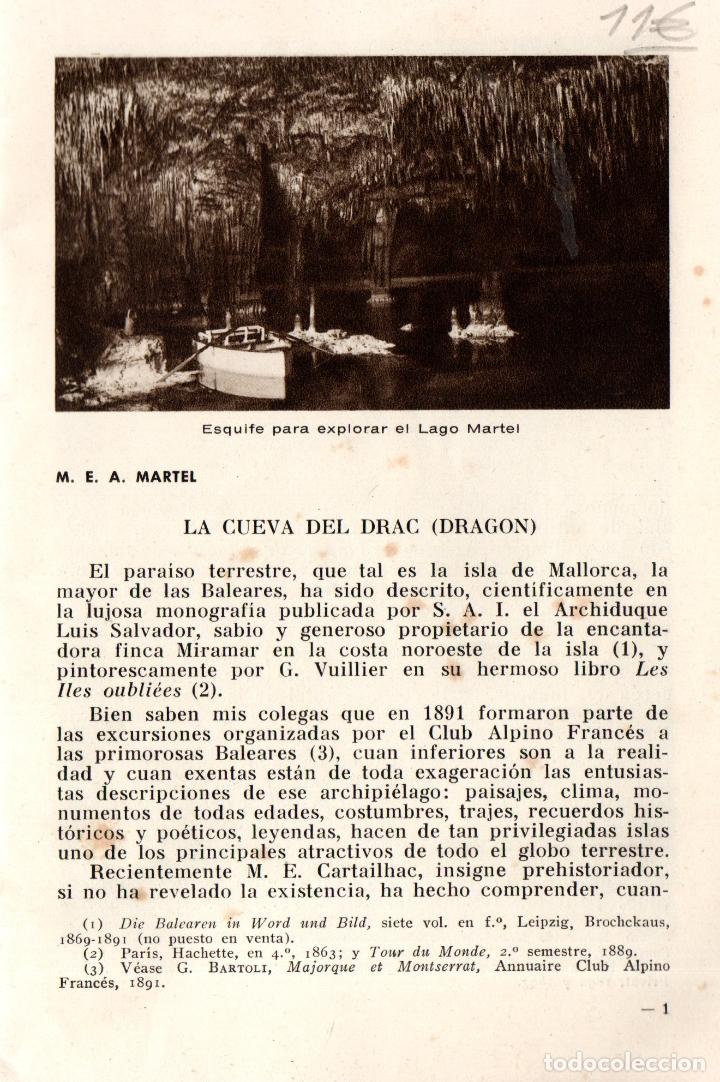 Libros de segunda mano: CUEVAS DEL DRAC. M.E.A. MARTEL - Foto 2