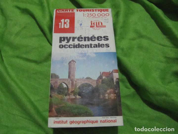 Libros de segunda mano: CARTE TOURISTIQUE PYRENEES OCCIDENTALES 1976