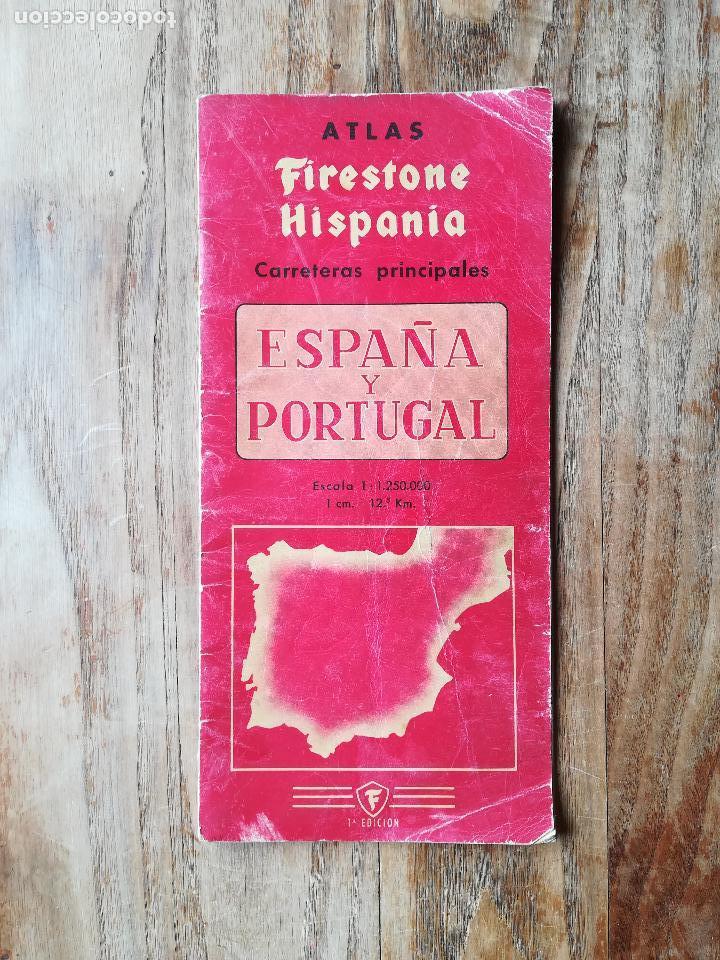 Gebrauchte B&uuml;cher: Atlas Firestone Hispania 1957. Carreteras principales de Espa&ntilde;a y Portugal. Escala 1:1.250.000