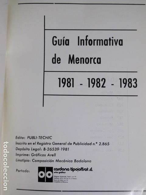 Gebrauchte B&uuml;cher: Gu&iacute;a informativa de Menorca, 1981, 1982,1983