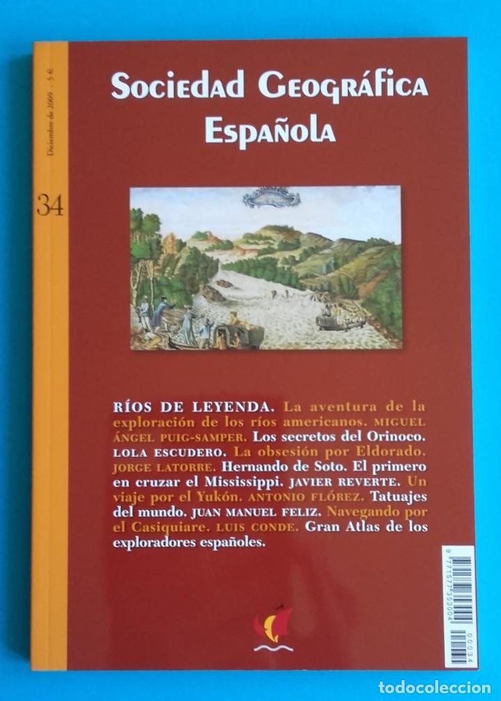 Libros de segunda mano: SOCIEDAD GEOGR&Aacute;FICA ESPA&Ntilde;OLA 34. 2009. ORINOCO, ELDORADO, MISSISSIPPI, YUK&Oacute;N, TATUAJES&hellip;