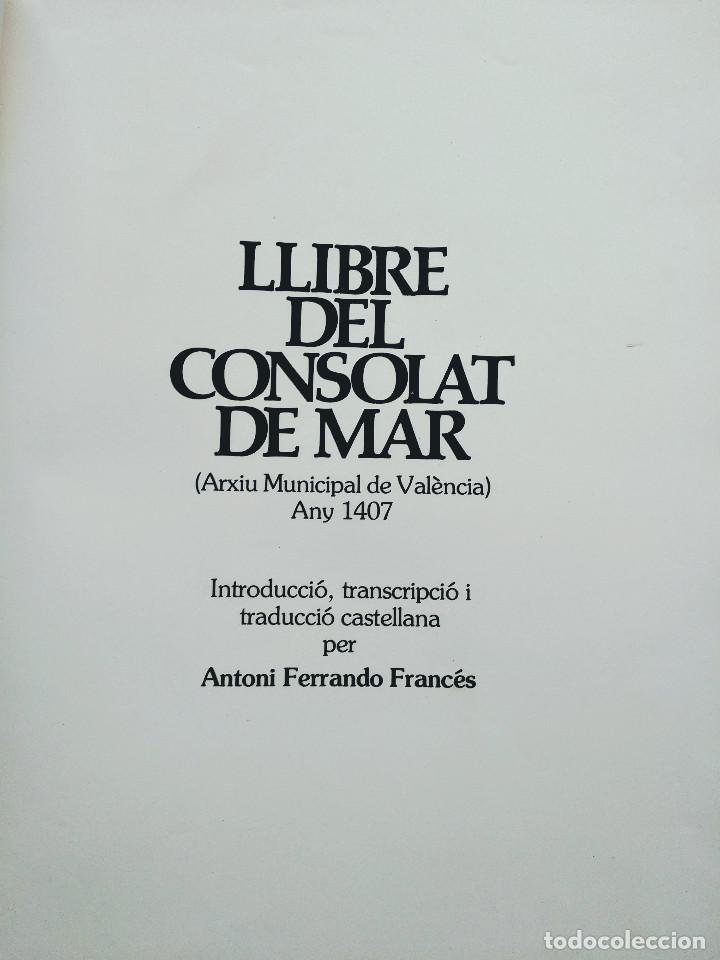 Libros de segunda mano: LLIBRE DEL CONSOLAT DE MAR - Foto 2