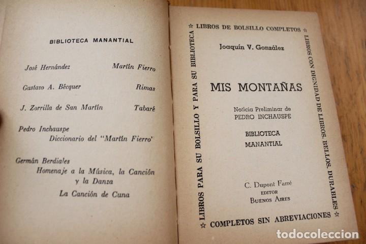 Libros de segunda mano: MIS MONTA&Ntilde;AS J. V. GONZALEZ - Foto 2