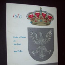 Libros de segunda mano: PROGRAMA DE FERIAS Y FIESTAS DE AGUILAR DE CAMPOO (PALENCIA) PARA 1970