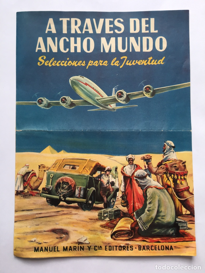 Libros de segunda mano: A trav&eacute;s del ancho mundo Panfleto divulgativo selecciones para la juventud Manuel Mar&iacute;n y C&iacute;a 1956