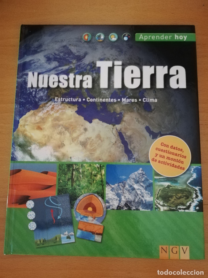 Libri di seconda mano: NUESTRA TIERRA. ESTRUCTURA / CONTINENTES / MARES / CLIMA (NGV)