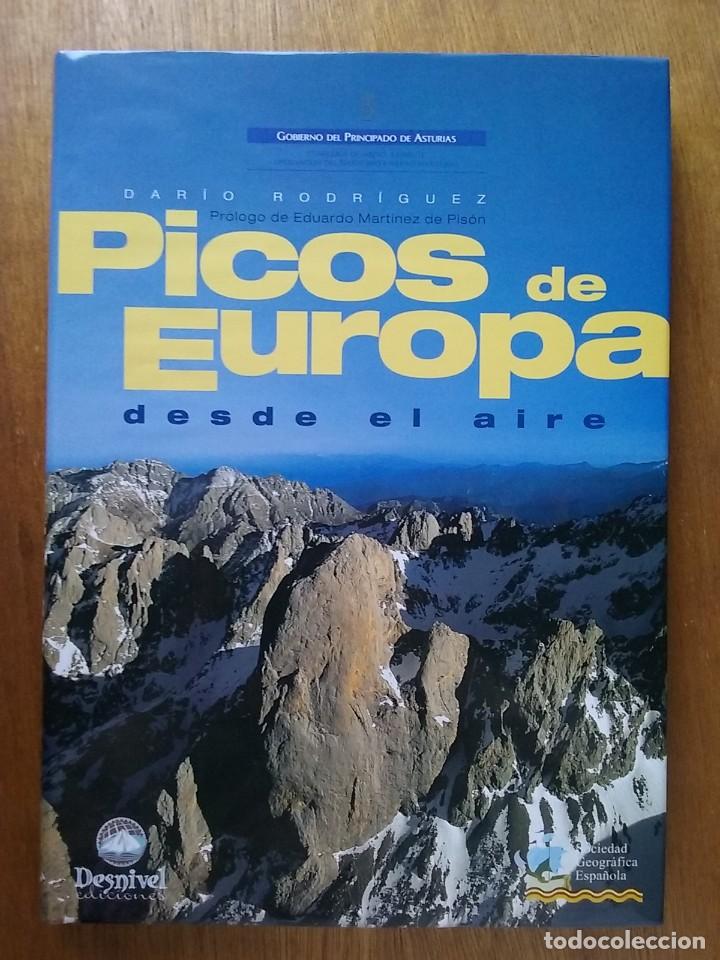 Second hand books: PICOS DE EUROPA DESDE EL AIRE, DARIO RODRIGUEZ, DESNIVEL EDICIONES SOCIEDAD GEOGRAFICA ESPA&Ntilde;OLA 2004