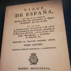 Libros de segunda mano: VIAJE DE ESPAÑA POR ANTONIO PONZ TOMO XX FACSÍMIL DE 1887. Lote 184061323