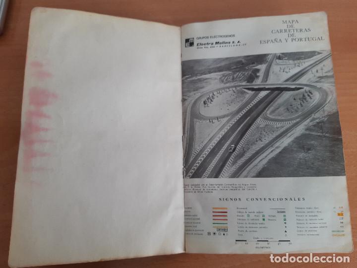 Libros de segunda mano: Mapa de Carreteras Espa&ntilde;a y Portugal. Electra Molins. A&ntilde;os 50-60?