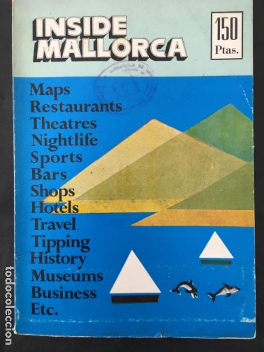 Libros de segunda mano: INSIDE MALLORCA, MAPS, RESTAURANTS, THEATRES, NIGHTLIFE, SPORTS.. 1976