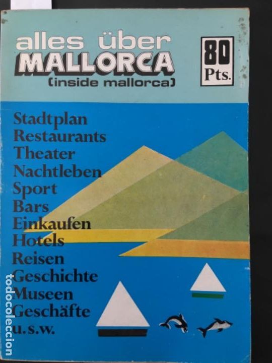 Libros de segunda mano: ALLES &Uuml;BER MALLORCA INSIDE MALLORCA, STADTPLAN, RESTAURANTS, THEATER, NACHLEBEN.. 1973