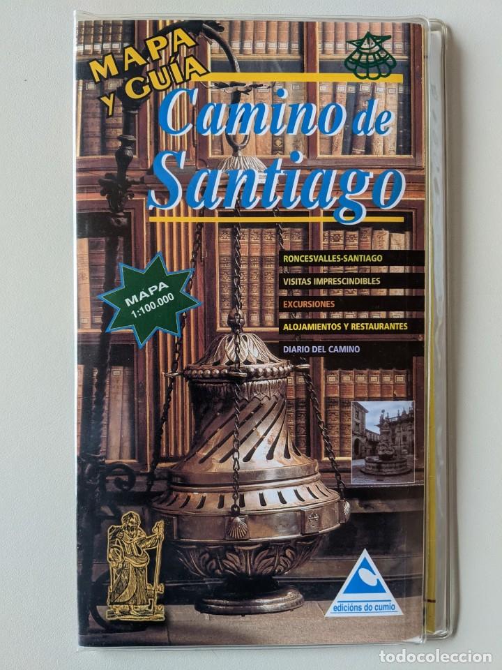 Libros de segunda mano: CAMINO DE SANTIAGO - MAPA Y GUIA - ESCALA DEL MAPA 1:100.000 RONCESVALLES A SANTIAGO - CUMIO