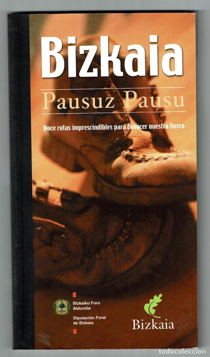 Libros de segunda mano: Bizkaia Pausuz Pausu. 12 rutas para conocer Vizcaya. Euskera-castellano - DIPUTACION FORAL BIZKAIA
