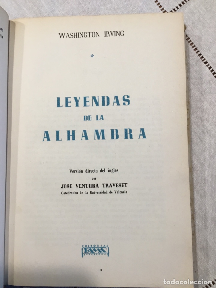 Libros de segunda mano: Leyendas de la Alhambra - Foto 2