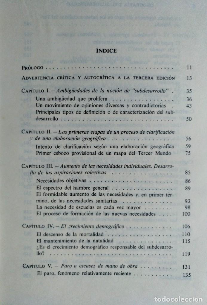 Libros de segunda mano: Geograf&iacute;a del subdesarrollo - Foto 3