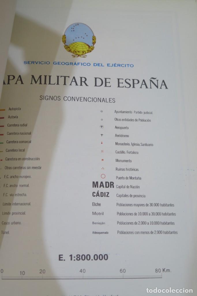Libros de segunda mano: MAPA DE ESPA&Ntilde;A. E. 1:800000. SERVICIO GEOGRAFICO DEL EJERCITO - Foto 2