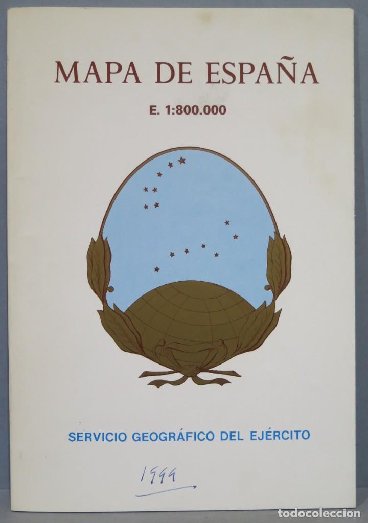 Libros de segunda mano: MAPA DE ESPA&Ntilde;A. E. 1:800000. SERVICIO GEOGRAFICO DEL EJERCITO - Foto 1