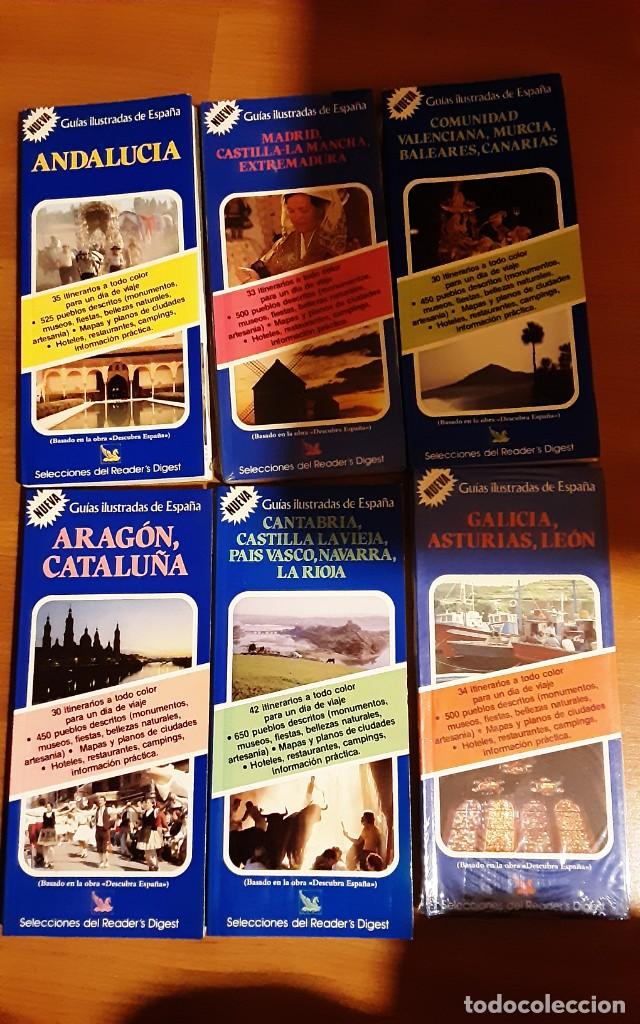 Libros de segunda mano: 6 gu&iacute;as ilustradas-descubra Espa&ntilde;a-Reader&acute;s Digest-1984-pueblos mapas-museos...COMPLETA