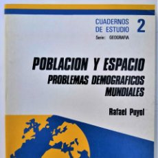 Libros de segunda mano: POBLACION Y ESPACIO. PROBLEMAS DEMOGRAFICOS MUNDIALES. RAFAEL PUYOL. 1983. Lote 278832163