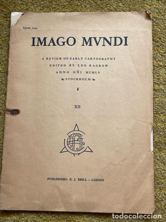 Libros de segunda mano: SEPARATA Revista Imago Mundi XII- CARTA DE MAGALLANES &ndash; 1955 * AUT&Oacute;GRAFO *