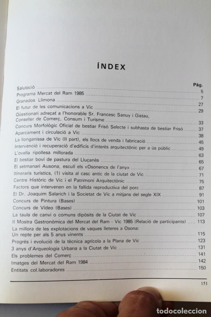 Libros de segunda mano: Vic. Programa Mercat del Ram 1985. 152 p&agrave;gines - Foto 4