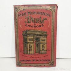 Libros de segunda mano: LIBRO - PLAN MONUMENTAL PARIS & ENVIRONS - ITINÉRAIRE MÉTROPOLITAIN - MAPA CIUDAD DE PARIS / 16.028