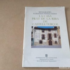 Libros de segunda mano: VALLÈS ORIENTAL - LA CASA PRAT DE LA RIBA DE CASTELLTERÇOL - MONUMENT HISTÒRICO-ARTÍSTIC. Lote 314026588