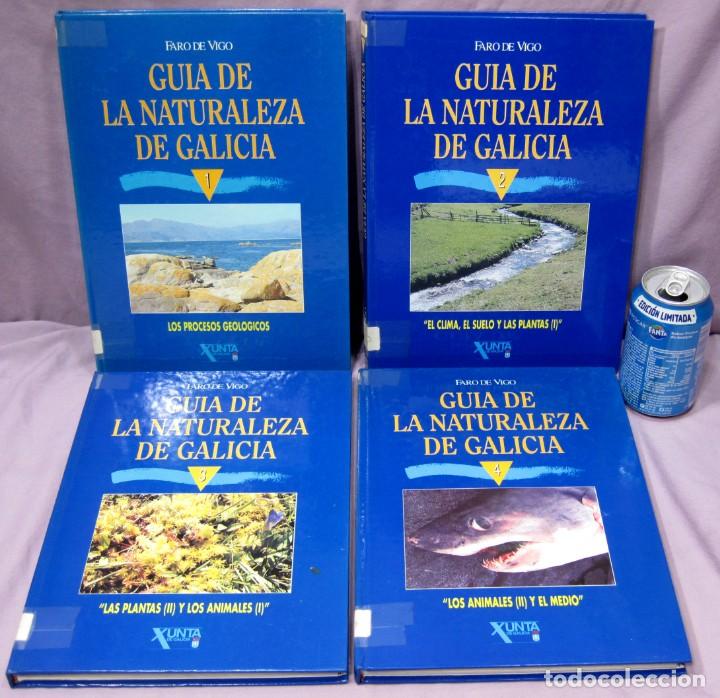 Libros de segunda mano: 4 tomos GUIA de la NATURALEZA de GALICIA. Faro de Vigo. Federico Vilas.