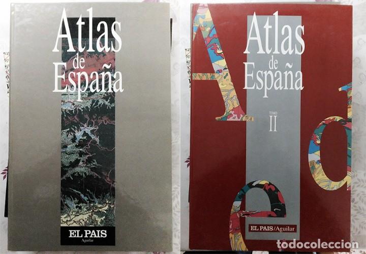Libros de segunda mano: ATLAS DE ESPA&Ntilde;A EL PAIS / AGUILAR Ed. 1995 2 TOMOS FORMATO 41/27 CM