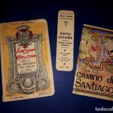 Libros de segunda mano: GUIA DEL PEREGRINO Y DEL TURISTA 1944 CON BONITO INDICADOR DE PÁGINAS Y MAPA DEL CAMINO DE SANTIAGO. Lote 339899023