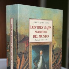Libros de segunda mano: CAPITÁN JAMES COOK - LOS TRES VIAJES ALREDEDOR DEL MUNDO. DIARIOS DE 1768 A 1780 - OLAÑETA. Lote 340085118