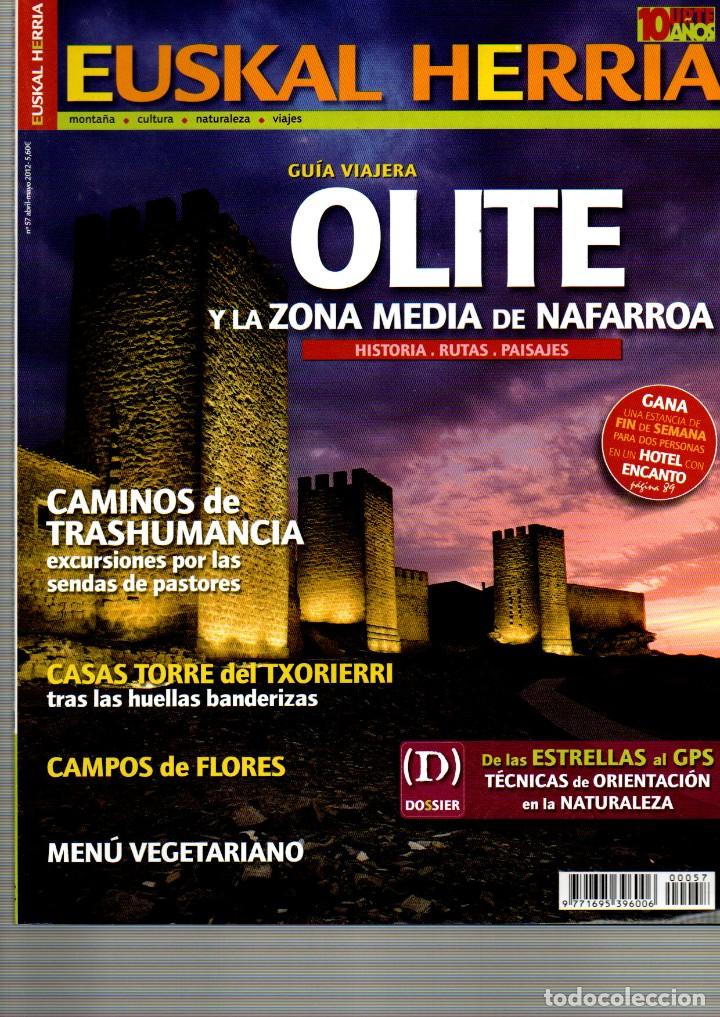 Libros de segunda mano: Euskal-Herria (Revista) n&ordm; 57, Guia viajera a Olite y la zona media de Navarra